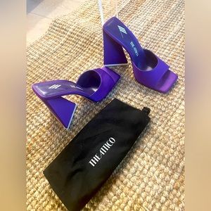 The Attico purple Devon Mules